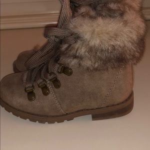 Toddler Girls Zip Up Fur Boots